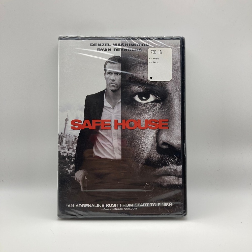 Safe House DVD Denzel Washington Ryan Reynolds Action Thriller New Sealed